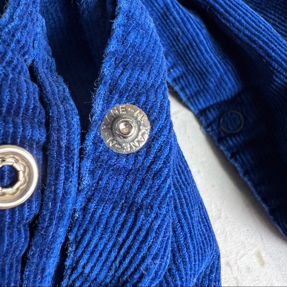 vtg Kids convertible overall / pants corduroy navy cherries 🍒 size 12M - Picture 7 of 7